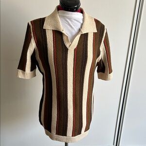 Truth By Republic Men's Retro Stripe Knit Polo
